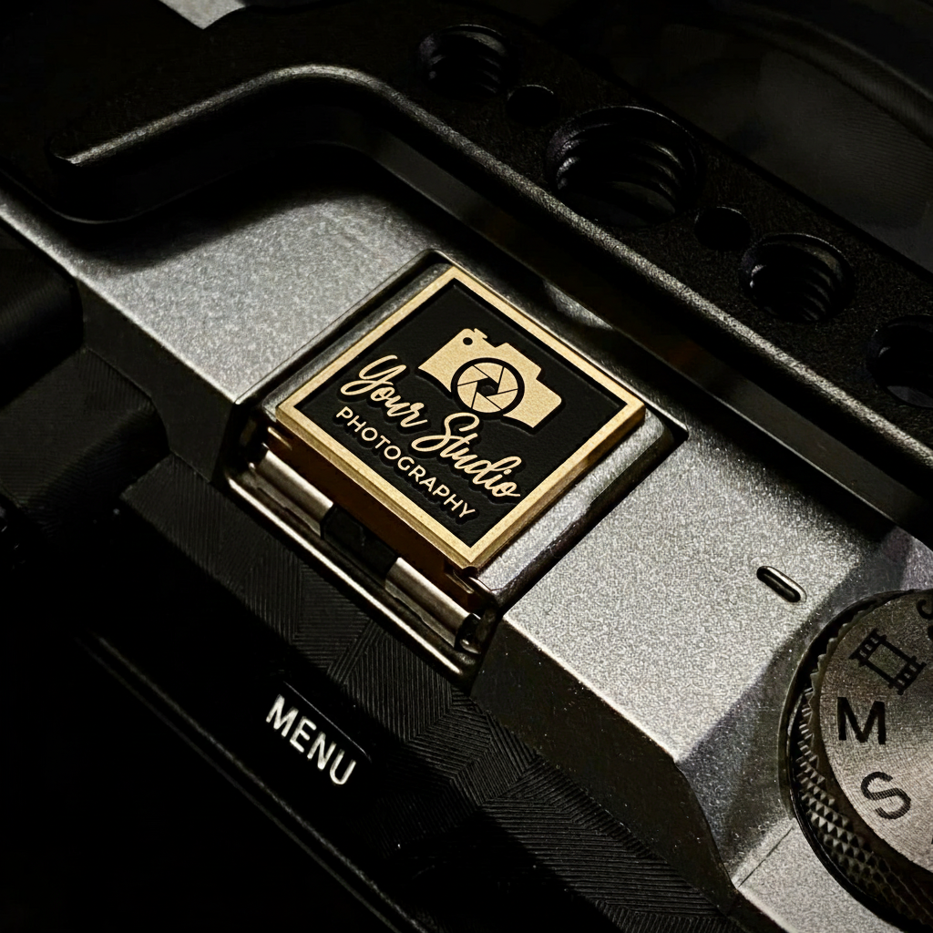 personalized photography logo camera logo photography studio brand hot shoe cover PE00031