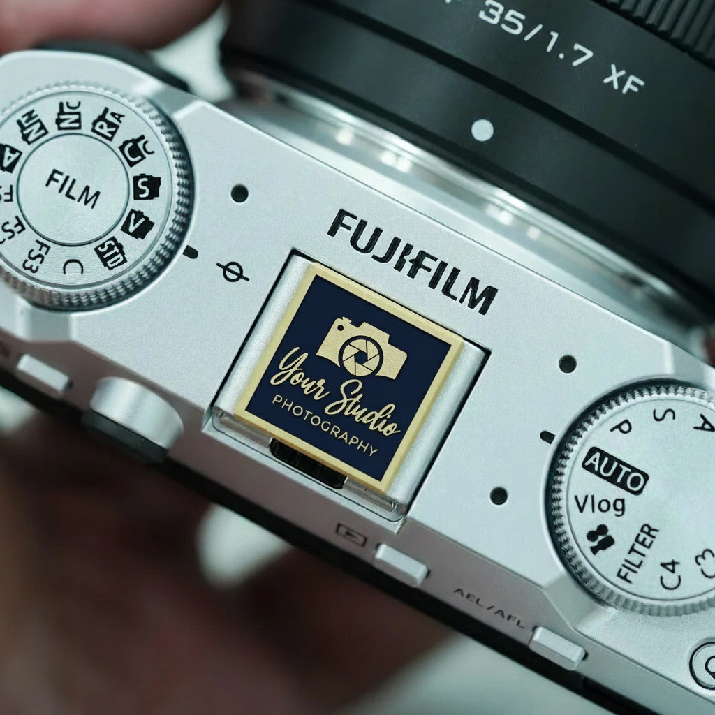 personalized photography logo camera logo photography studio brand hot shoe cover PE00031