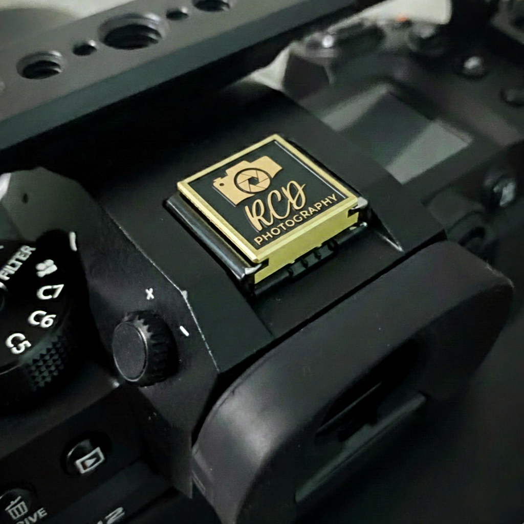 personalized photography logo camera logo photography studio brand hot shoe cover PE00031