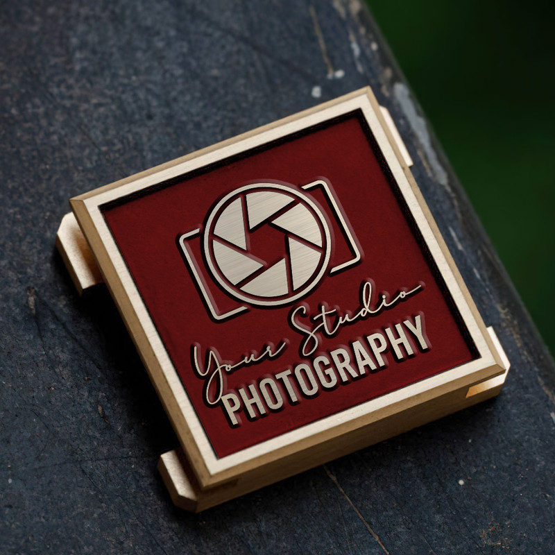 personalized camera logo photo studio logo hot shoe cover PE00042