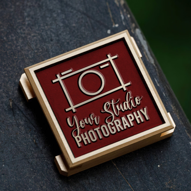 personalized camera logo photographer logo camera d?cor hot shoe cover PE00044