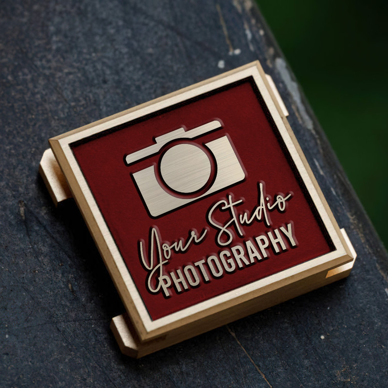 personalized camera logo photographer logo camera d?cor hot shoe cover PE00045