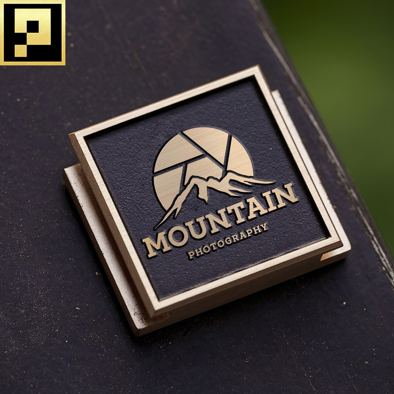 personalized moutain photography shutter icon logo adventure studio logo hot shoe cover PE00060