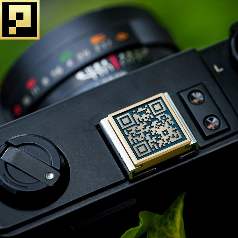 personalized qr code camera decor hot shoe cover PE00062