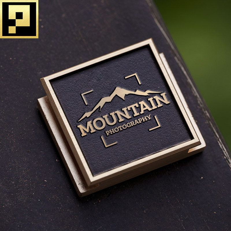 personalized moutain logo adventure photography logo hot shoe cover PE00073