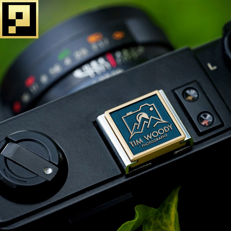 personalized mountain logo camera logo landscape photography hot shoe cover PE00078