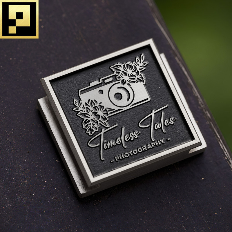 personalized floral camera logo photo camera with flower logo studio logo hot shoe cover PE00081