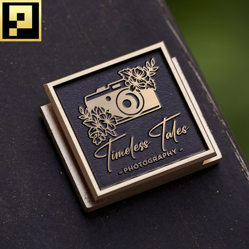 personalized floral camera logo photo camera with flower logo studio logo hot shoe cover PE00081