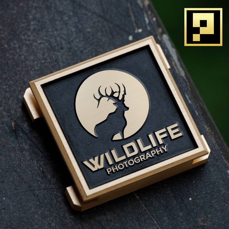 personalized wildlife photography logo deere camera logo hot shoe cover PE00118