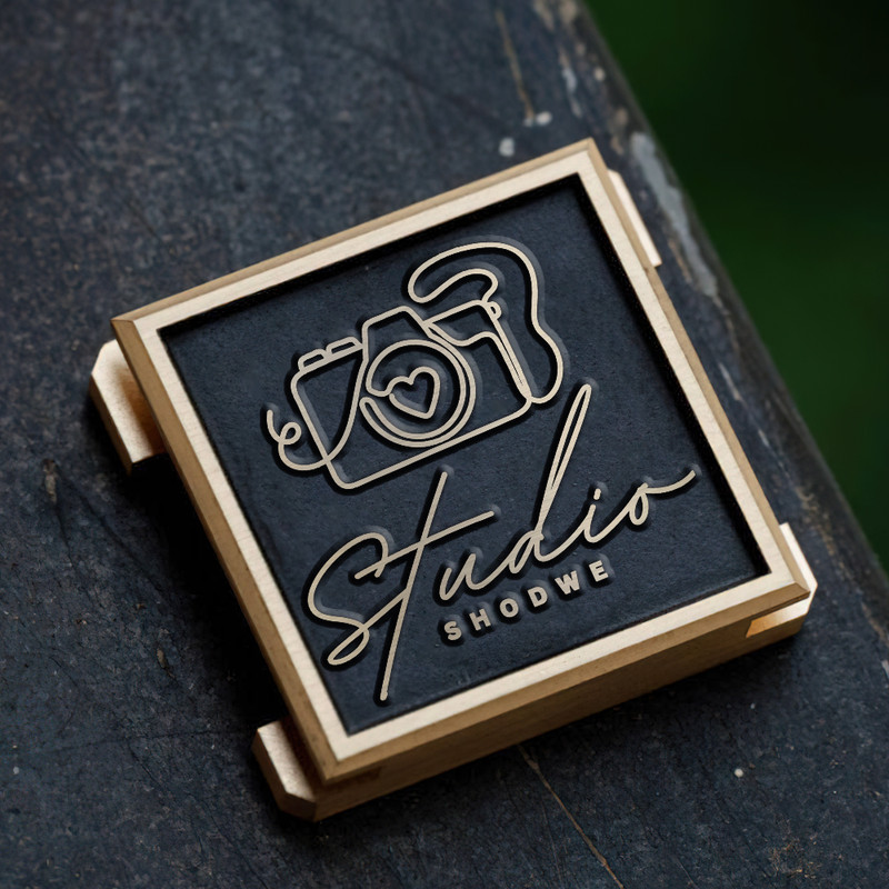 camera logo photography signature logo photo studio logo gift for photographer hot shoe cover PE00160