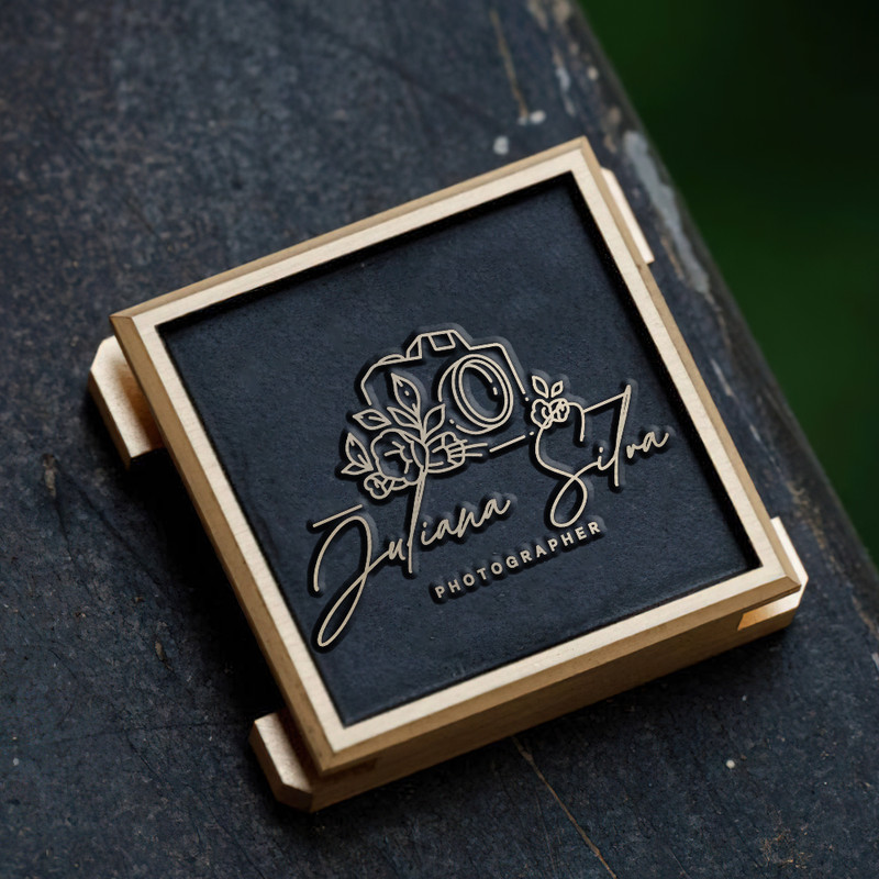 floral camera logo photograhy signature logo gift for photographer hot shoe cover PE00161