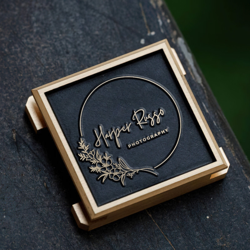floral photography logo signature photography logo gift for photography gift for photographer hot shoe cover PE00162