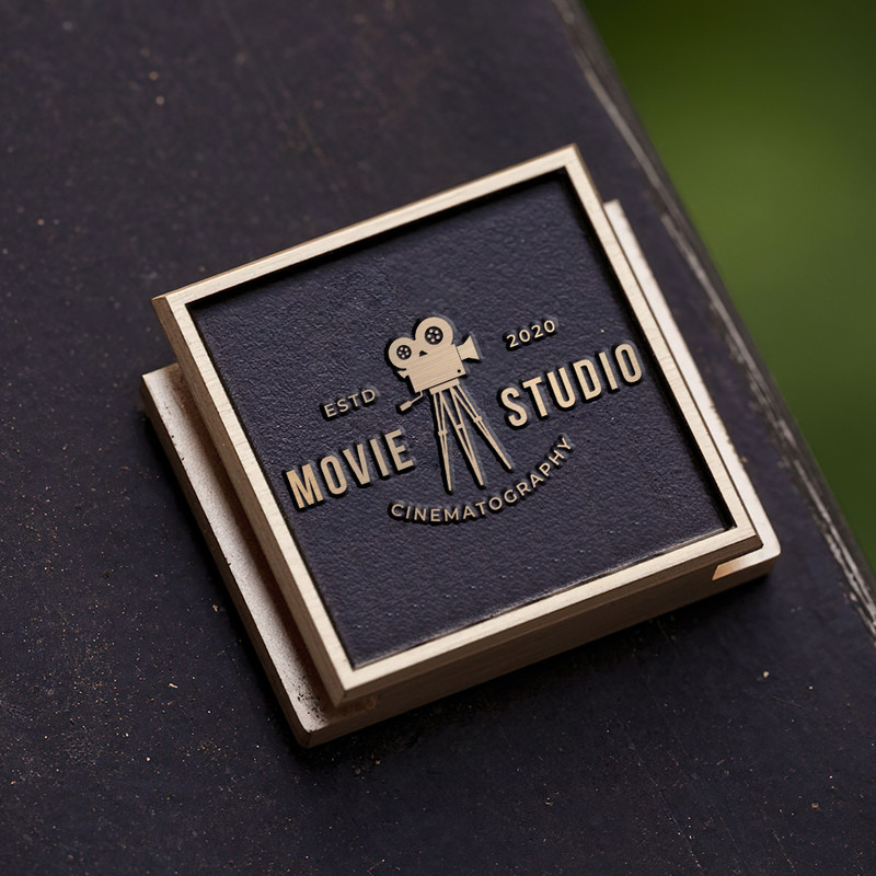film camera logo cinemagraphy logo moviestudio logo gift for photographer hot shoe cover PE00163
