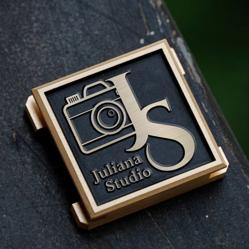 camera logo photography logo initial name logo gift for photographer gift for photographer hot shoe cover PE00165