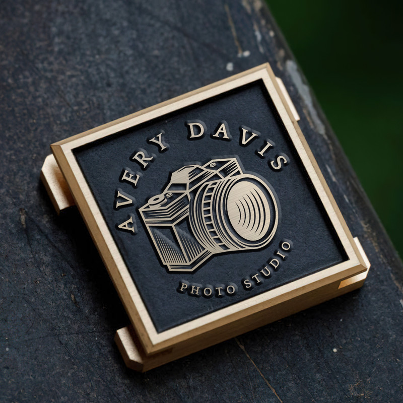 camera icon logo photography logo gift for photographer hot shoe cover PE00175