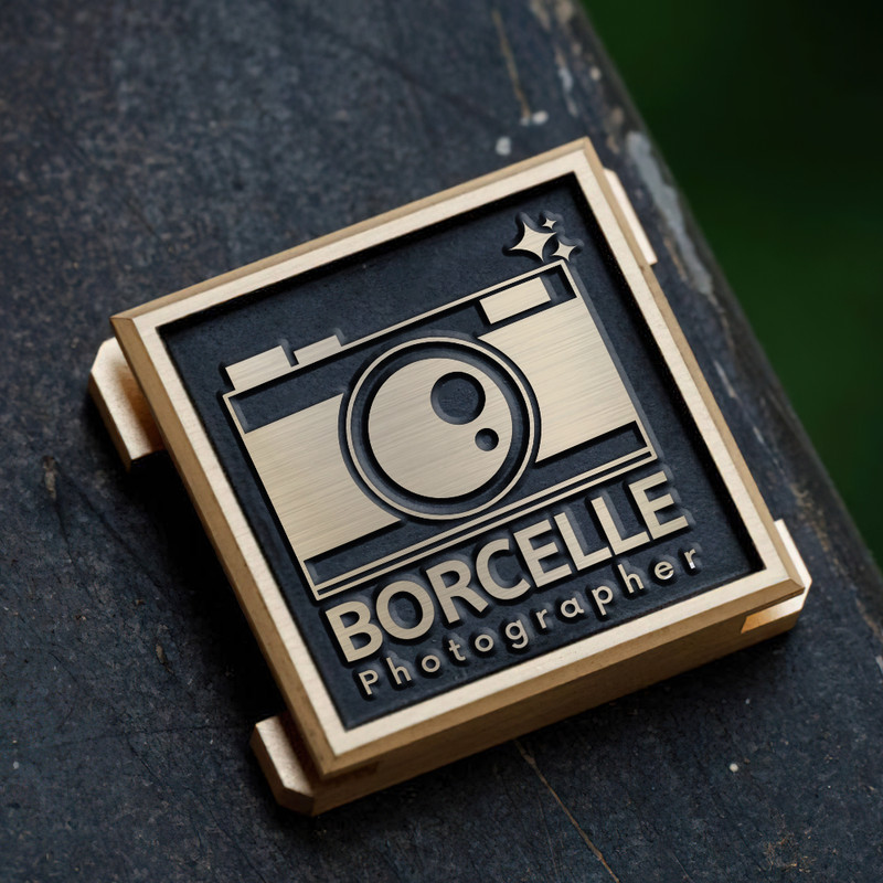 camera icon logo photography logo gift for photographer hot shoe cover PE00178