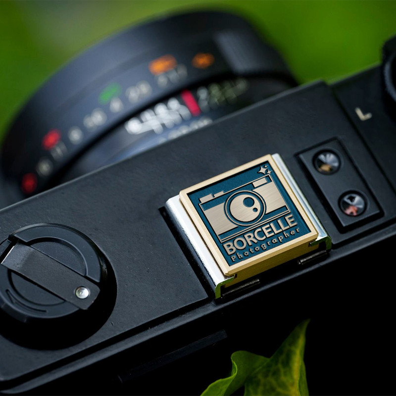 camera icon logo photography logo gift for photographer hot shoe cover PE00178