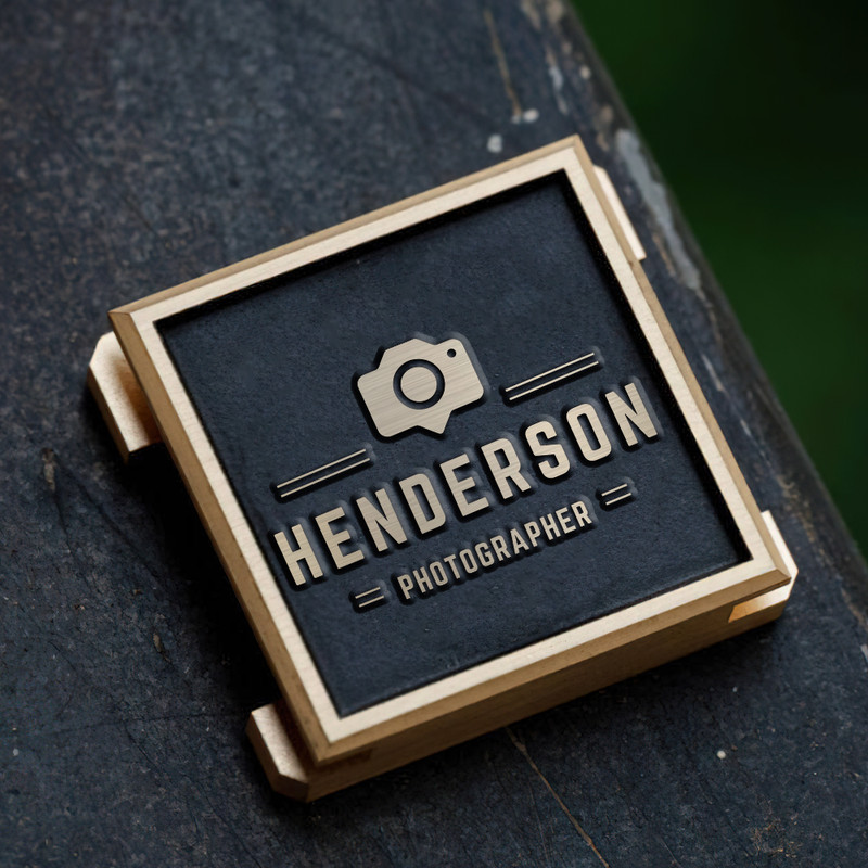 camera icon logo photography logo gift for photographer hot shoe cover PE00180