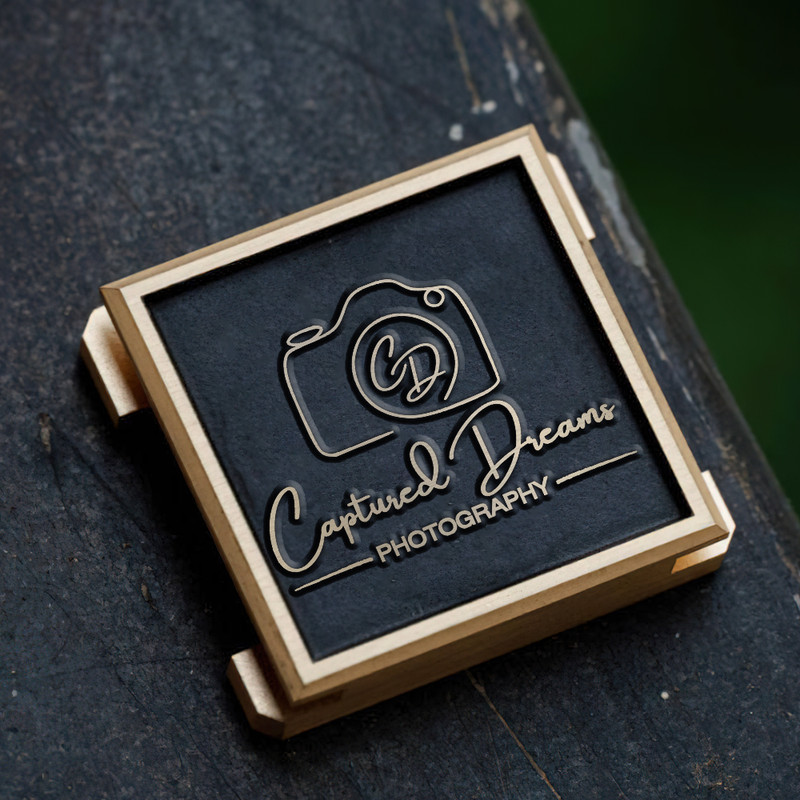 camera icon and initial name logo signature photography logo gift for photographer hot shoe cover PE00181