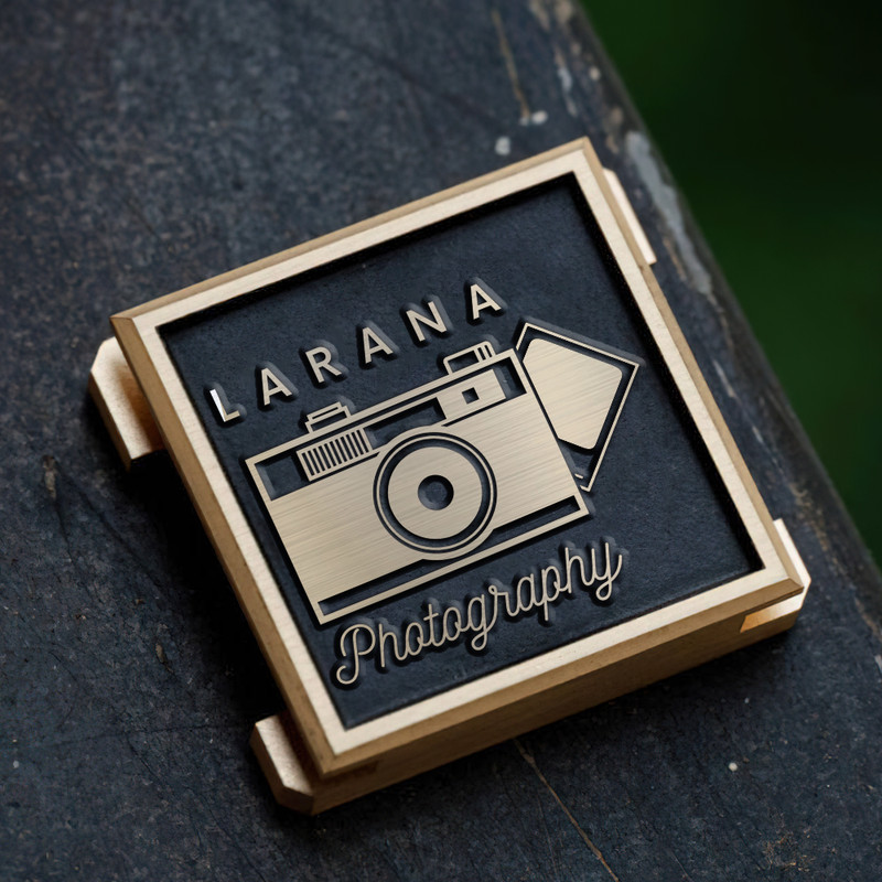 camera icon logo photography logo gift for photographer hot shoe cover PE00182