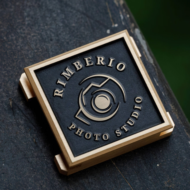 camera icon with curve custom text logo photography logo gift for photographer hot shoe cover PE00183