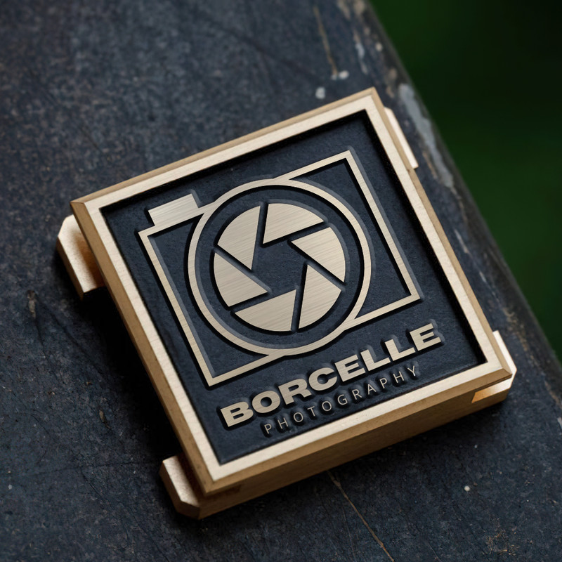 camera and shutter icon logo photography logo gift for photographer hot shoe cover PE00187