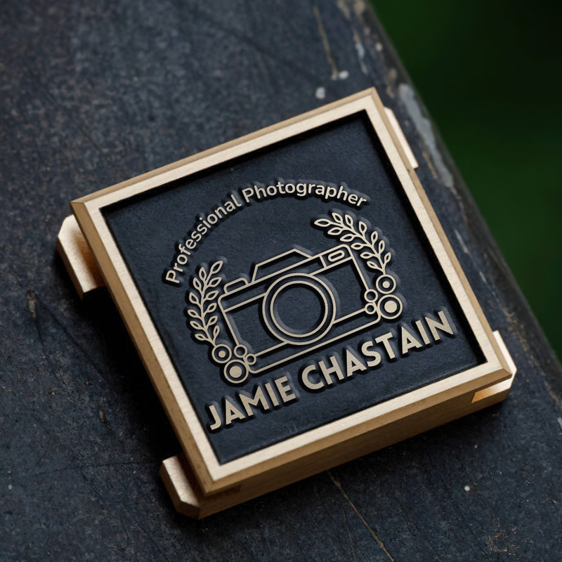 camera icon logo photography logo gift for photographer hot shoe cover PE00194