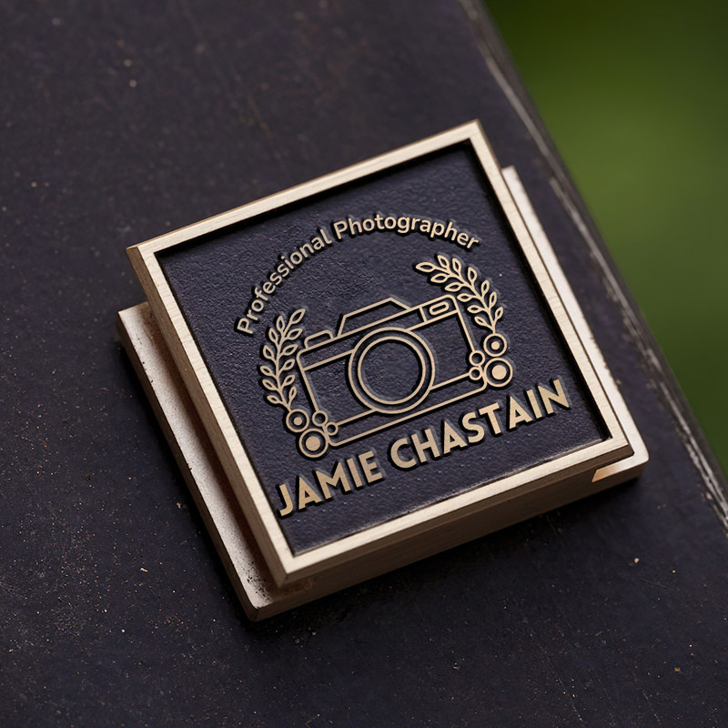 camera icon logo photography logo gift for photographer hot shoe cover PE00194