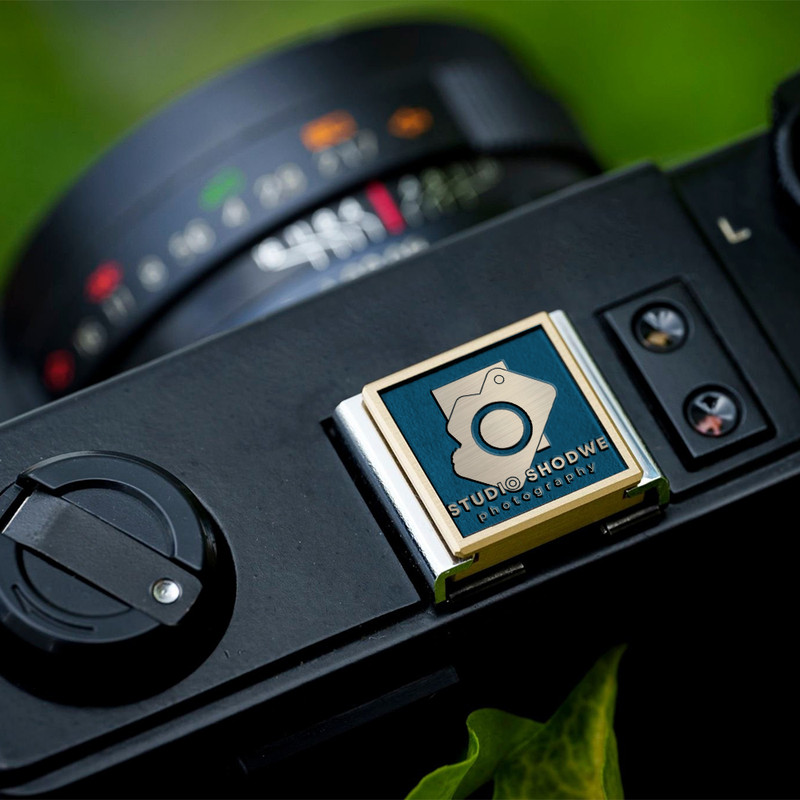 camera icon logo photography logo gift for photographer hot shoe cover PE00196