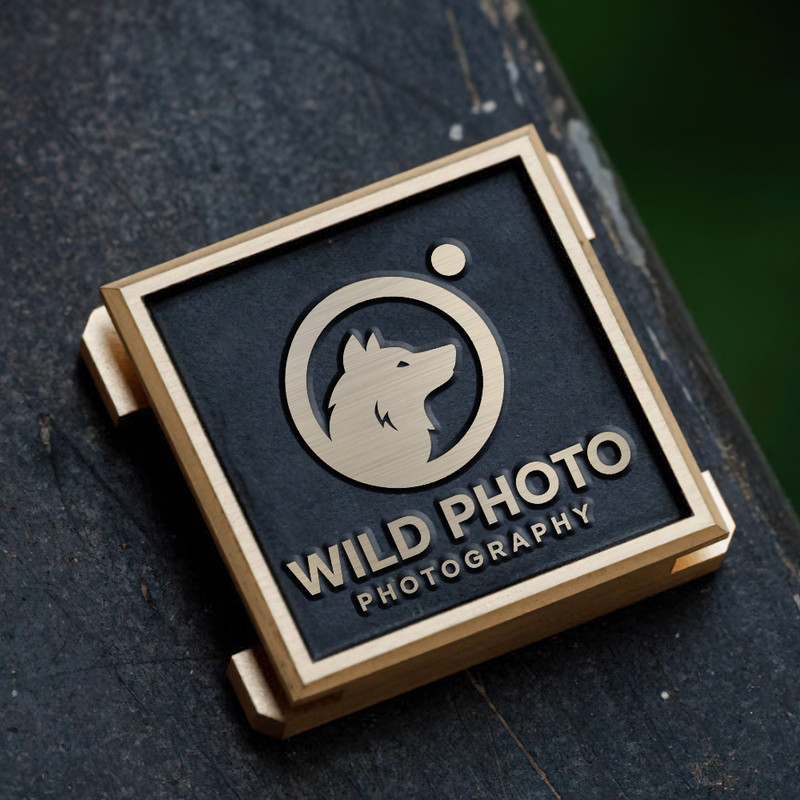 wildlife photography logo nature photography logo wolf icon gift for photographer hot shoe cover PE00203