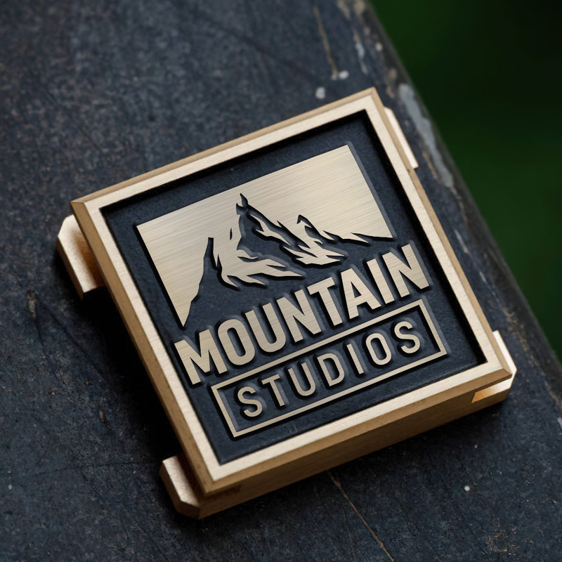 mountain logo nature photography logo adventure photography logo gift for photographer hot shoe cover PE00204