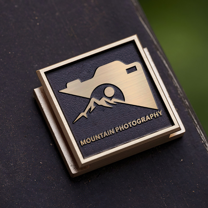 mountain logo nature photography logo adventure photography logo gift for photographer hot shoe cover PE00210