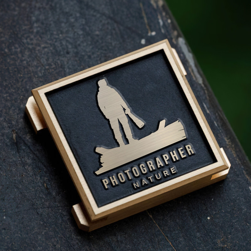 nature photographer silhoutee logo gift for photographer hot shoe cover PE00213