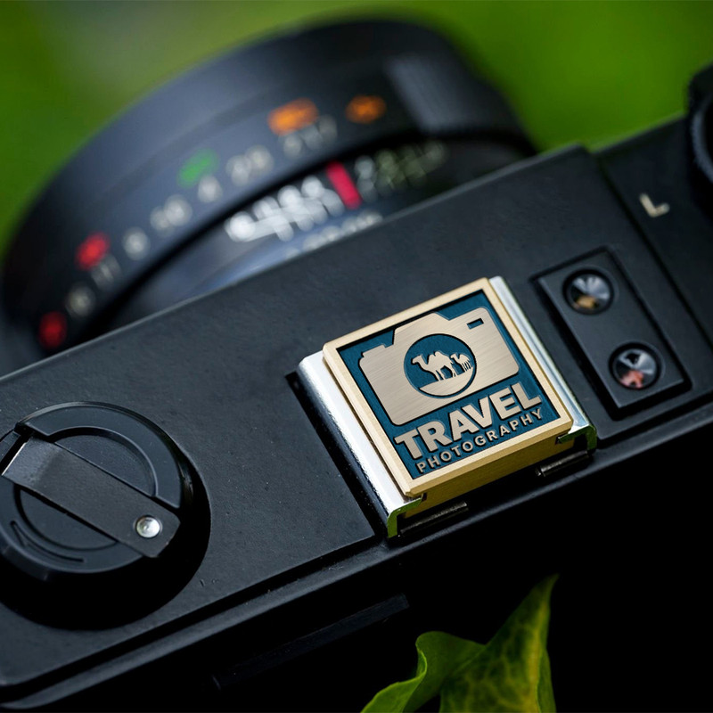 travel blogger logo camel icon photography travelling photography logo gift for photographer hot shoe cover PE00221