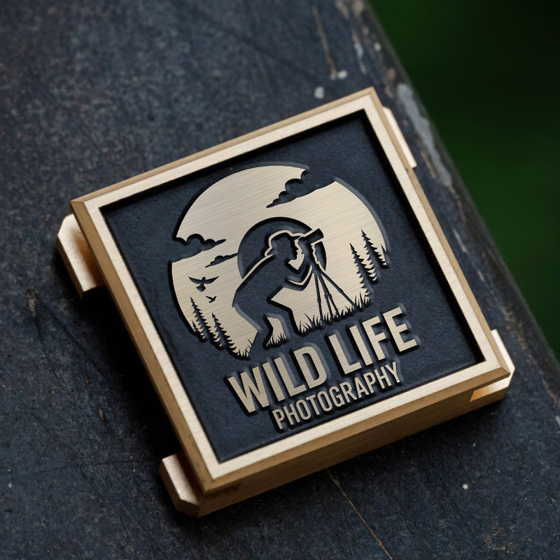 wildlife photography man and nature silhoutee gift for photographer hot shoe cover PE00223