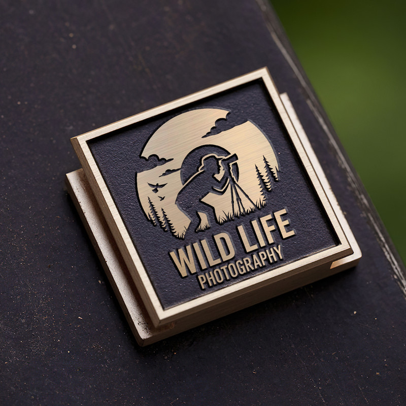 wildlife photography man and nature silhoutee gift for photographer hot shoe cover PE00223