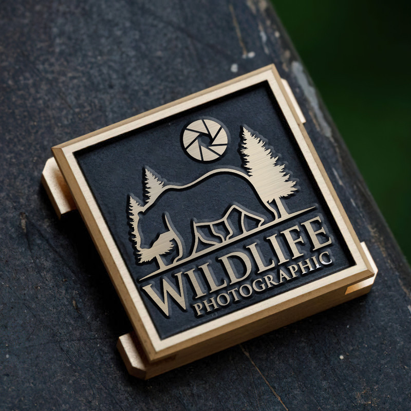 wildlife photography logo bear logo photography gift gift for photographer hot shoe cover PE00224