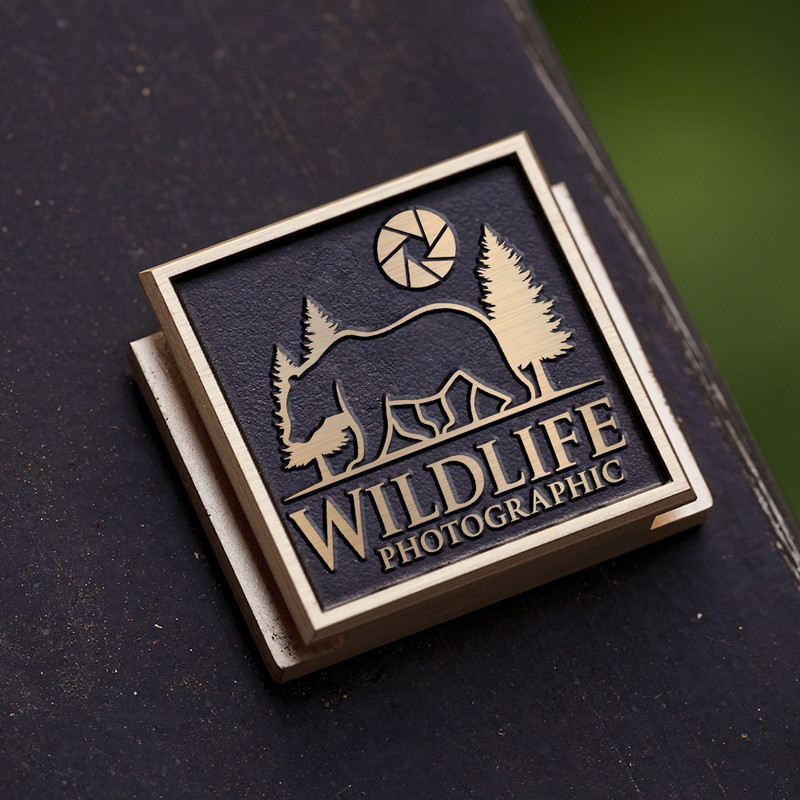 wildlife photography logo bear logo photography gift gift for photographer hot shoe cover PE00224