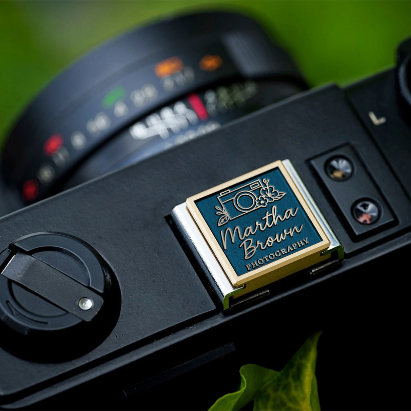 floral camera logo photograhy signature logo gift for photographer hot shoe cover PE00230