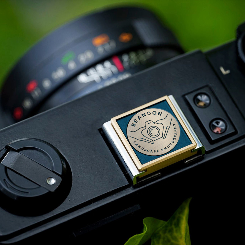 circle photography logo photography gift camera icon gift for photographer hot shoe cover PE00231