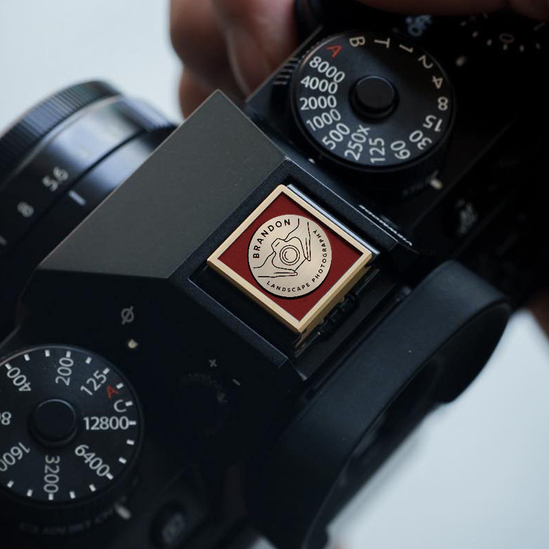 circle photography logo photography gift camera icon gift for photographer hot shoe cover PE00231