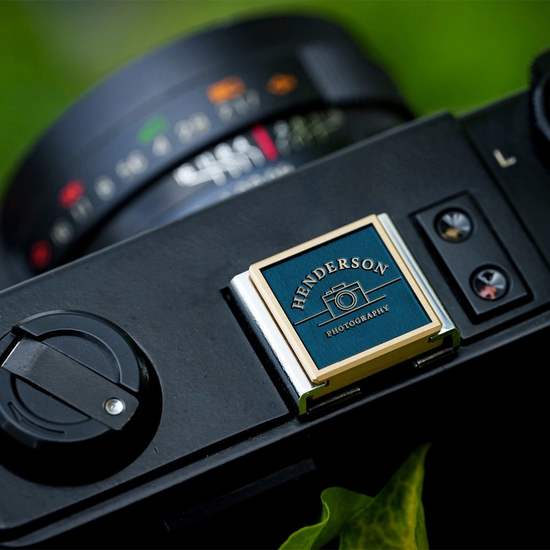 camera icon photography logo photography gift gift for photographer hot shoe cover PE00234