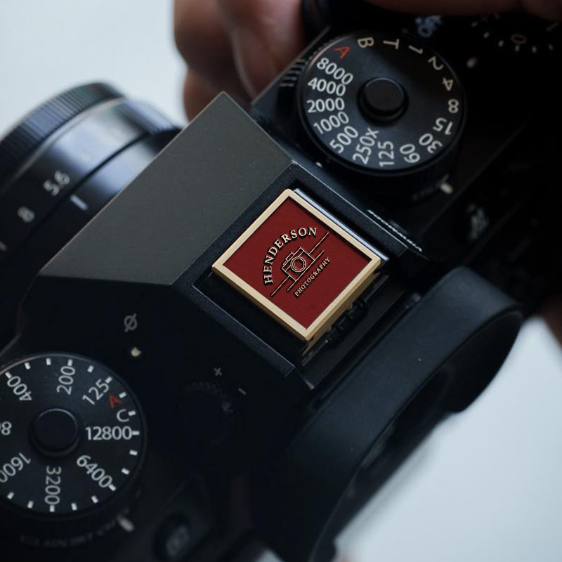 camera icon photography logo photography gift gift for photographer hot shoe cover PE00234