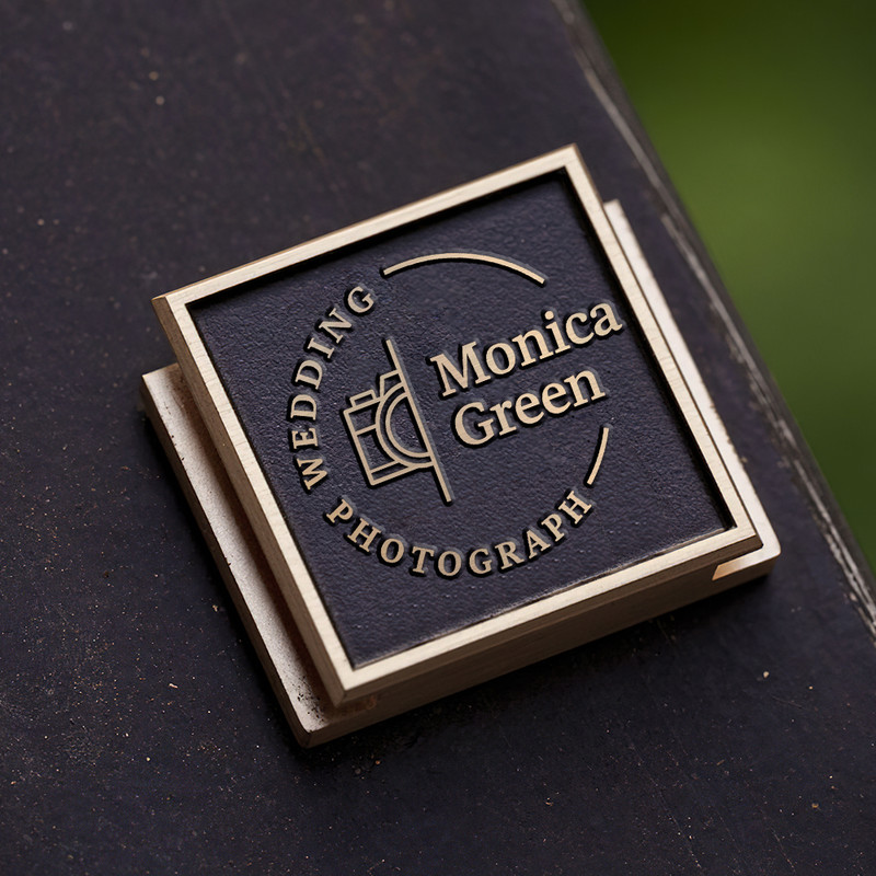 camera icon and curve text photography logo gift for photographer hot shoe cover PE00235