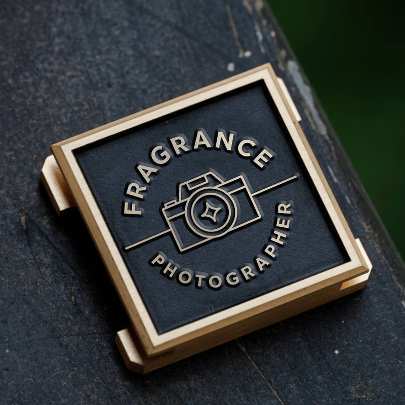 camera icon curve custom text photography logo gift for photographer hot shoe cover PE00236
