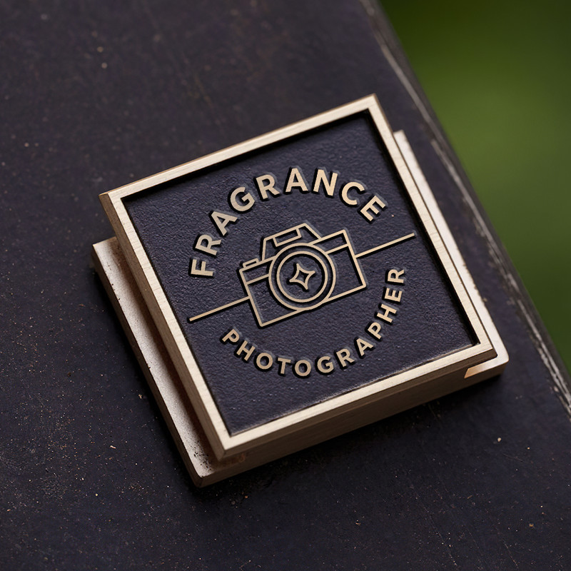 camera icon curve custom text photography logo gift for photographer hot shoe cover PE00236