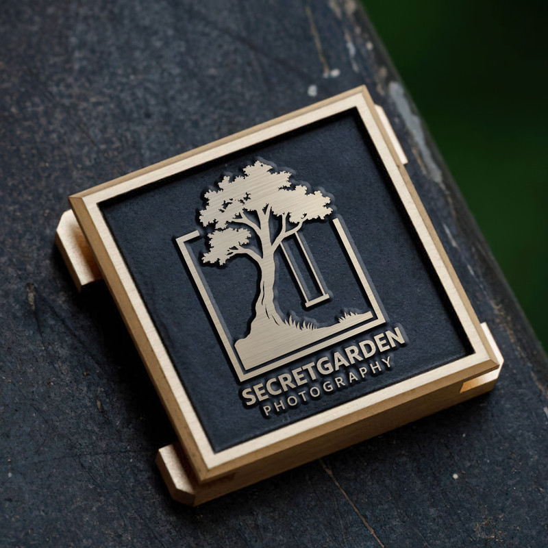 nature photography logo garden icon logo gift for photographer hot shoe cover PE00242