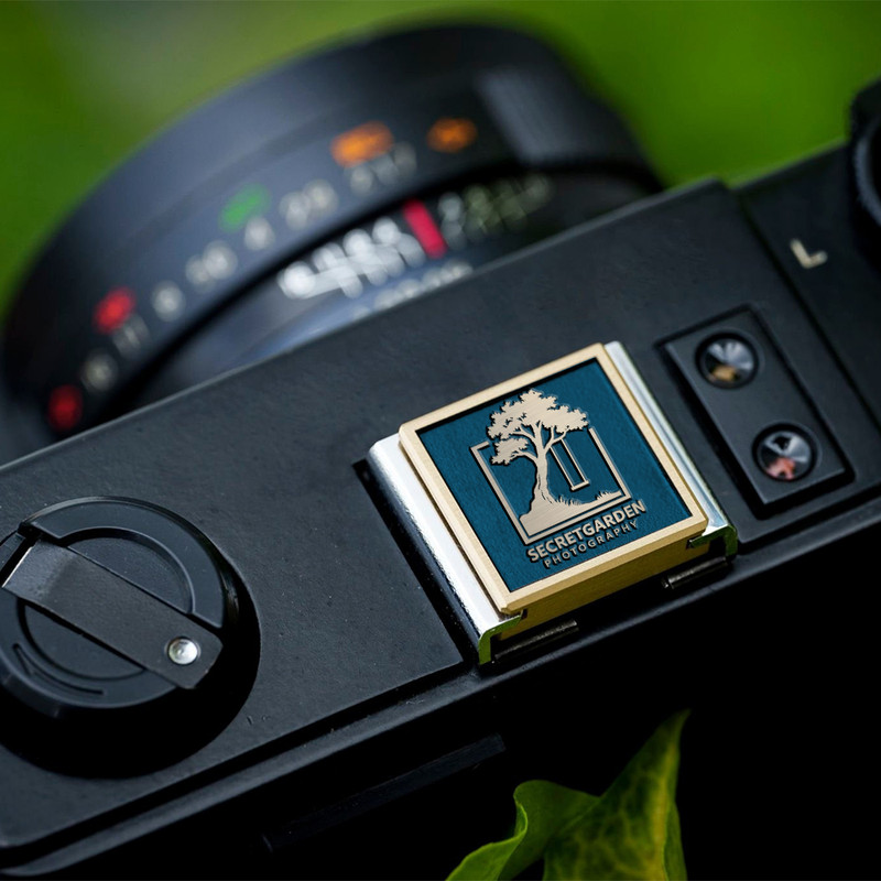 nature photography logo garden icon logo gift for photographer hot shoe cover PE00242