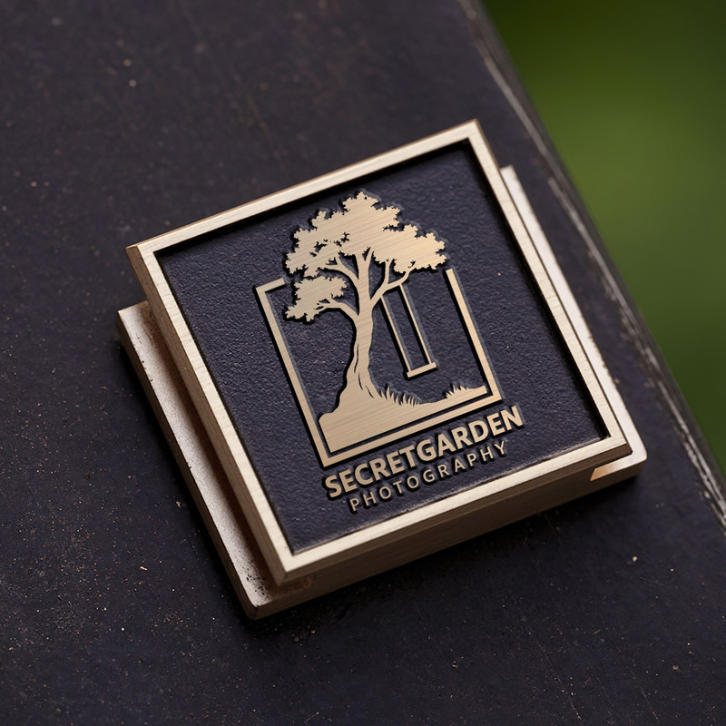 nature photography logo garden icon logo gift for photographer hot shoe cover PE00242
