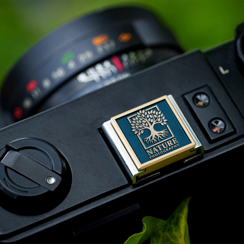 nature photography logo tree logo photography gift gift for photographer hot shoe cover PE00243
